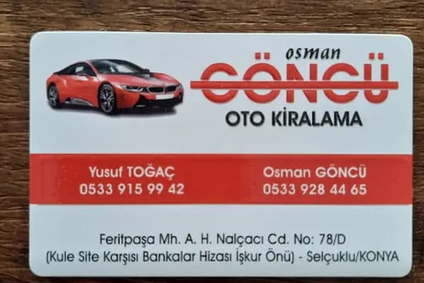 OSMAN GÖNCÜ RENT A CAR - Uzun Vadeli Araç Kiralama Hizmeti - Konya Meram