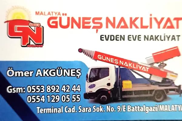 Malatya Güneş Nakliyat - Nakliye Hizmeti - Malatya Battalgazi