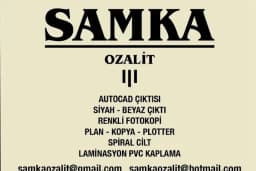SAMKA OZALİT-KOPYALAMA BASKI MERKEZİ-FOTOKOPİ- İNŞAAT