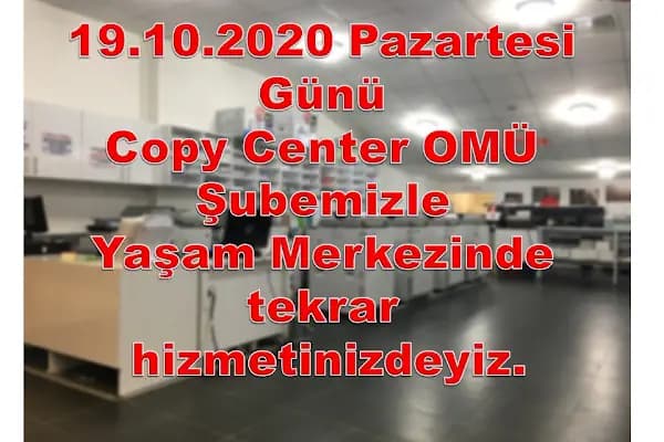 Copy Center Samsun Fotokopi - Ozalit Hizmetleri - Samsun 19 Mayıs
