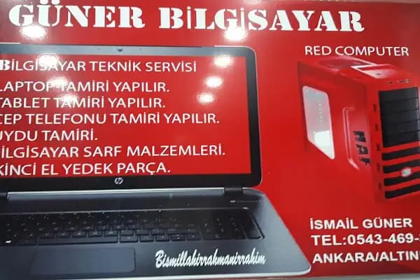 Güner Bilgisayar Cep Telefonu Laptop Tablet Tamir Ve Teknik Servis oyun ekipmanları teknik servisi kurulumu yapilir - Establishment - Ankara Altındağ