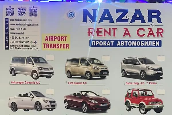 Nazar Rent A Car - Araba Kiralama Şirketi - Antalya Alanya