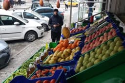 Patlıcan meyve ve sebze pazarı