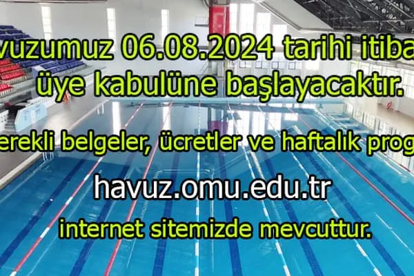 Ondokuzmayıs Üniversitesi Olimpik Yüzme Havuzu - Halka Açık Yüzme Havuzu - Samsun Atakum