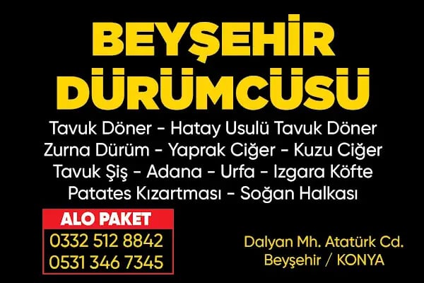 BEYŞEHİR DÜRÜMCÜSÜ - Resim 9