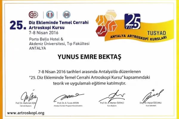 Op. Dr. Yunus Emre Bektaş, Ortopedi Ve Travmatoloji - Resim 13