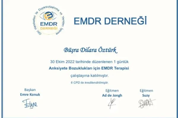 EMDR Konya- Uzman Psikolog Dilara Öksüz - Resim 13