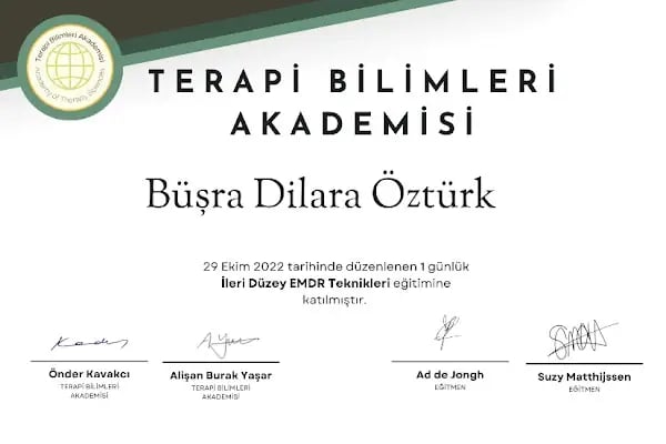EMDR Konya- Uzman Psikolog Dilara Öksüz - Resim 17
