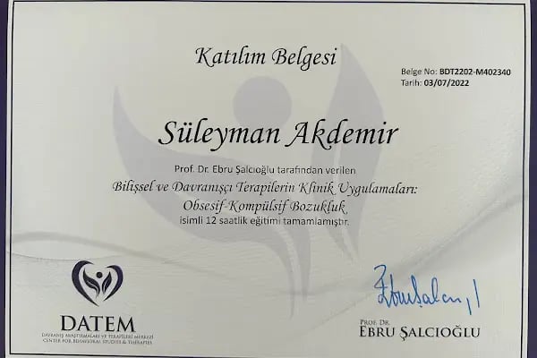 Klinik Psikolog Süleyman Akdemir - Resim 6
