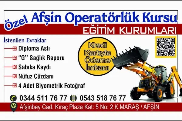 Afşin İş Makineleri Operatörlük Kursu - Resim 3