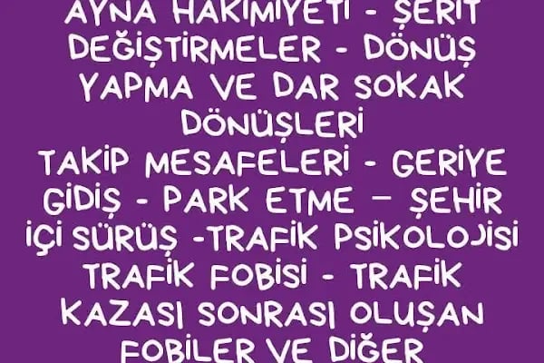 Özel Direksiyon Dersi aydın kaya - Resim 17