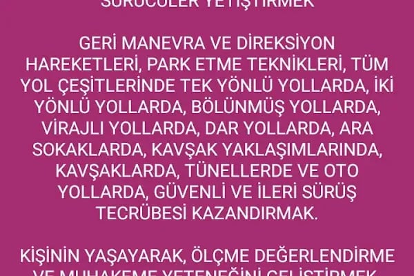 Özel Direksiyon Dersi aydın kaya - Resim 15