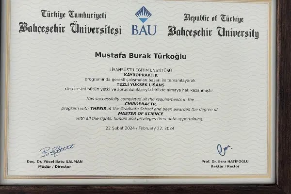 Uzm.Fzt Mustafa Burak Türkoğlu Kayropraktik ve Omurga Sağlığı - Resim 11