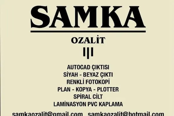 SAMKA OZALİT-KOPYALAMA BASKI MERKEZİ-FOTOKOPİ- İNŞAAT - Resim 1