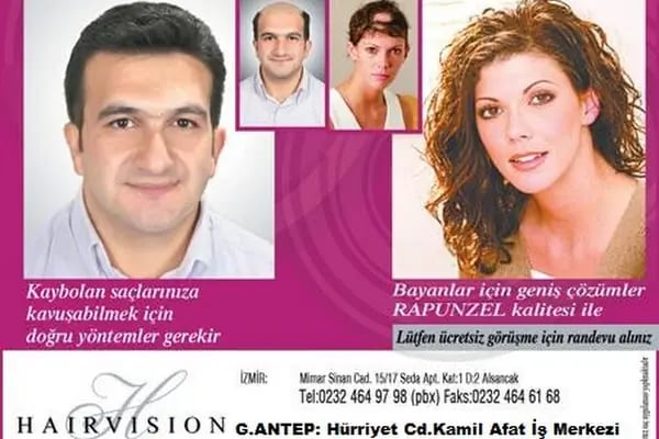 GAZİANTEP PROTEZ ŞAÇ HAİRVİSİON SAÇ SORUNLARI MERKEZİ,protez Saç,saç ekim Merkezi - Resim 8