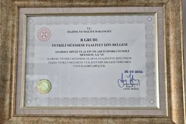 Anadolu Döviz ve Altın Ticareti Sınırlı Yetkili Müessese A.Ş. - Resim 2