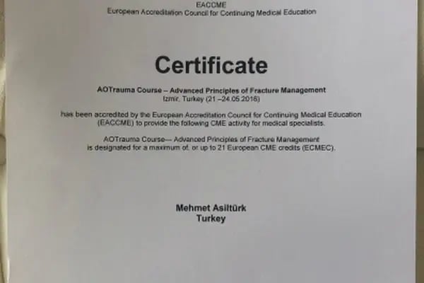 Op. Dr. Mehmet Asiltürk, Ortopedi Ve Travmatoloji - Resim 3