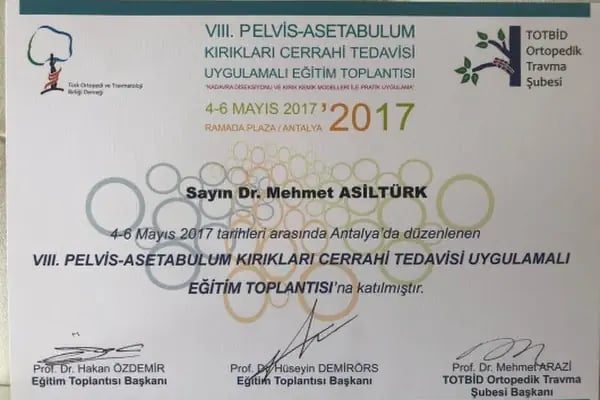 Op. Dr. Mehmet Asiltürk, Ortopedi Ve Travmatoloji - Resim 11