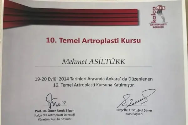 Op. Dr. Mehmet Asiltürk, Ortopedi Ve Travmatoloji - Resim 16