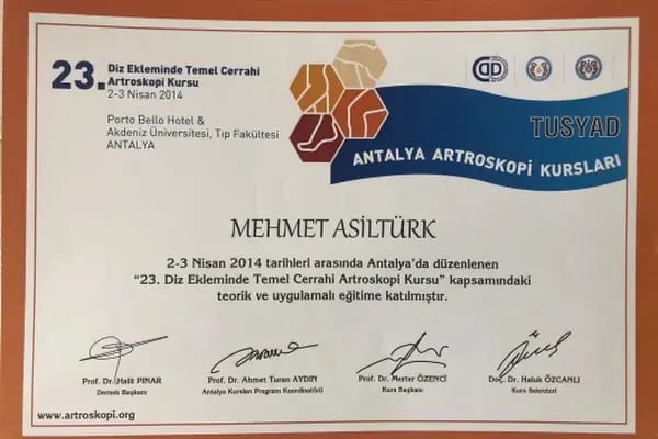 Op. Dr. Mehmet Asiltürk, Ortopedi Ve Travmatoloji - Resim 17