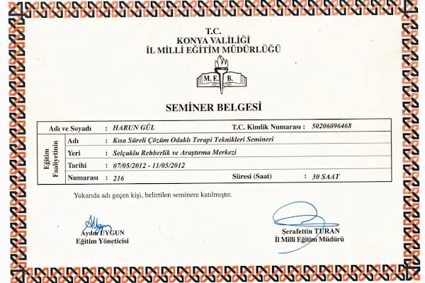 Konya Psikolog-Harun GÜL-EMDR Terapisi-Hipnoterapi - Resim 7