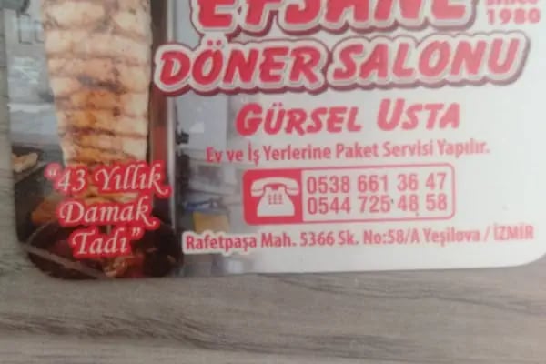 Efsane Döner Salonu Gürsel Usta - Resim 13