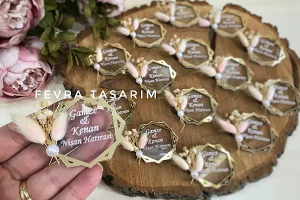 Fevra Tasarım Nikah Şekeri - Magnet - Resim 19