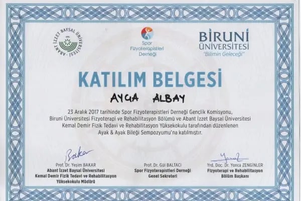 Uzm. Fzt. Ayça Albay, Fizyoterapi Ve Rehabilitasyon - Resim 12