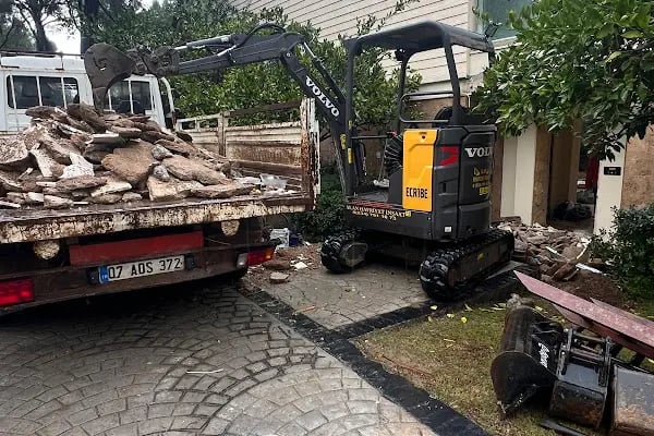 Alanya Kırım yıkım nakliye mini kepçe tadilat İzolasyon taş duvar taş bina restorasyon - Resim 13