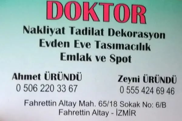 DOKTOR EVDEN EVE NAKLİYAT/ Fahrettin Altay - Resim 2