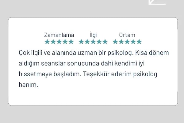 Uzman Klinik Psikolog Esma Kınalı / EMDR Terapi /Çİft Terapisi / Sınav Kaygısı / Psiko Terapi / Anksiyete Bozukluğu / Obsesif - Resim 9
