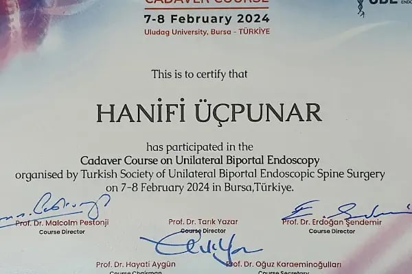 Doç. Dr. Hanifi ÜÇPUNAR - Medical Park Bursa Hastanesi - Ortopedi ve Omurga Cerrahisi - Resim 9