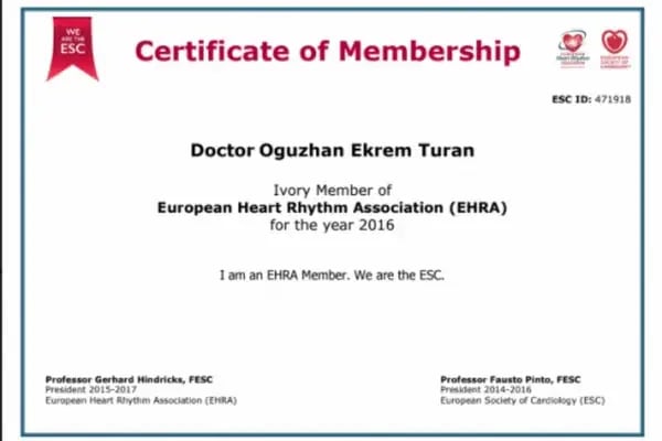 Doç. Dr. Oğuzhan Ekrem Turan , Kardiyoloji - Resim 2