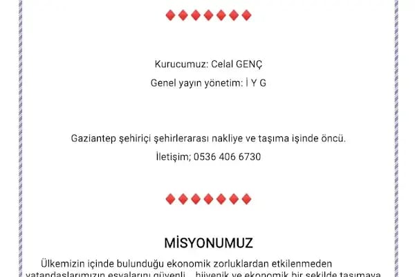 Gaziantep Şehir içi şehirlerarası nakliye Genç Taşımacılık - Resim 13